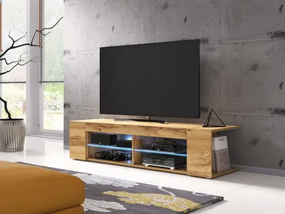 Obrázek produktu pro Televizní stolek s LED osvětlením KINSALE 1 - dub wotan
