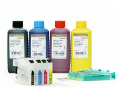 Immagine prodotto di Set completo Fill In, cartucce Quickfill compatibili con Brother LC-123, 125, 127 con chip e inchiostro