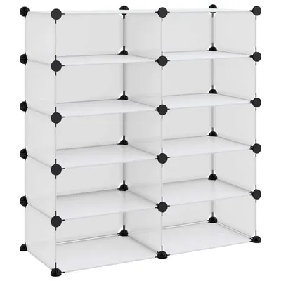 Obrázek produktu pro vidaXL Stojan na boty Transparent 84x32x88,5 cm PP