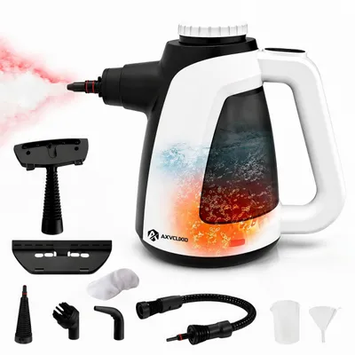 Produktbild von 1300W Handdampfreiniger, 3 Bar tragbarer Dampfreiniger mit 650 ml Wassertank, 20–30 Sek. Aufheizzeit, 9-teiligem Zubehör für Küche, Bad, Fugen, Auto