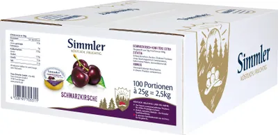 Produktbild von Simmler Schwarzkirsch-Konfitüre Ex. 100x25g