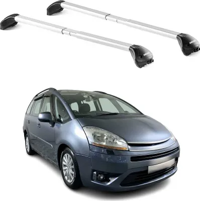 Image de Barres de toit pour Citroen C4 Picasso 2007-2013 Gris Argenté 2 pièces ABE