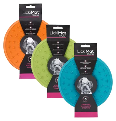 Produktbild von LickiMat Splash, Hund, Gummi, Blau, Haustier-Fütterungsschale, Einfarbig, 19 cm