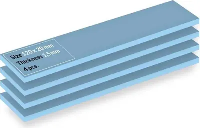 Produktbild von ARCTIC TP-3 Premium Performance Thermal Pad 120 x 20 mm, 1.5 mm, Thermalpolster, Blau, 120 mm, 20 mm, 0,5 mm, 4 Stück(e)