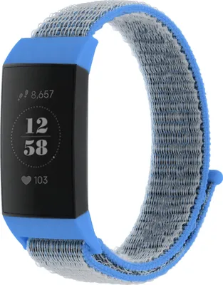 Produktbild von Strap-it Fitbit Charge 3 Armband Nylon (Blau)