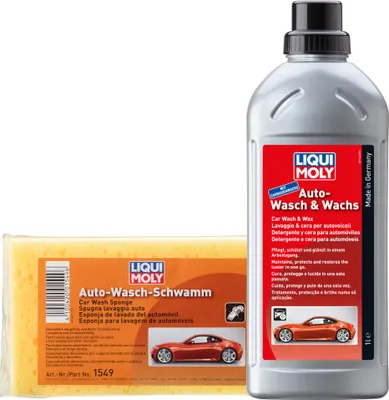 Produktbild von LIQUI MOLY Auto Wasch Set | Auto-Wasch & Wachs 1L | Auto-Wasch-Schwamm 1 Stk