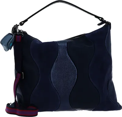 Produktbild von Gabs Leder Schultertasche Umhängetasche Emera Momu Shoulder Bag Inchiostro Blu blau