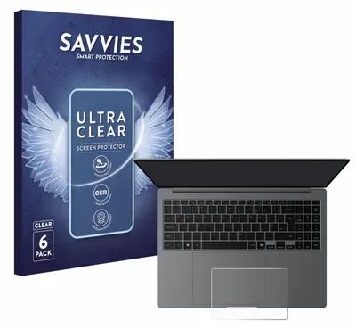 Produktbild von 6x Für Samsung Galaxy Book5 Pro 16" (Touch Trackpad) Schutzfolie Savvies Displayschutz Display Schutz Folie Klar Transparent
