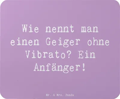 Produktbild von Mr. & Mrs. Panda Mauspad Spruch Violine Anfänger - Lavendeltraum - Geschenk, Musiker, Geiger, Streichinstrument, Mousepad, Mouse Pad, laptop, pc, Musik, Melodien, Lernen