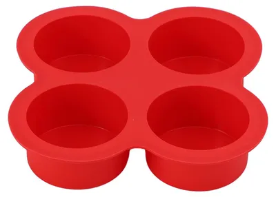 Produktbild von Wiederverwendbare Silikon-Eierform für Heißluftfritteusen, antihaftbeschichtete Cupcake-Form, flexible Kuchenbackform für Brote, Muffins und Brownies