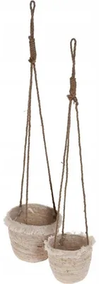 Produktbild von Blumenampel Seegras Naturfarben Ø17cm H14cm
