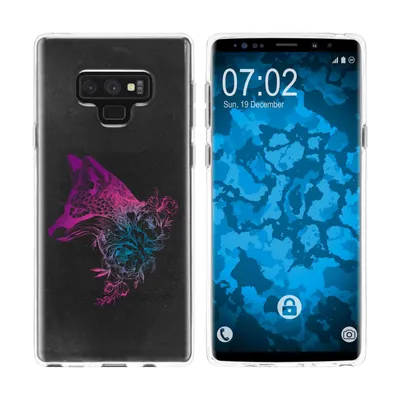 Produktbild von PhoneNatic Case kompatibel mit Samsung Galaxy Note 9 Silikon-Hülle Floral Fuchs M1-6