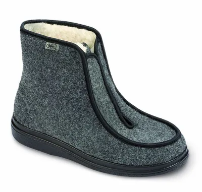 Produktbild von BEFADO Damen  Hausschuhe Hüttenschuhe Schafswolle Grau 37