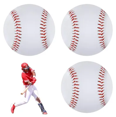 Immagine prodotto di Palline da baseball, 22,5 cm, confezione da 3 pezzi. Palline da baseball cucite a mano