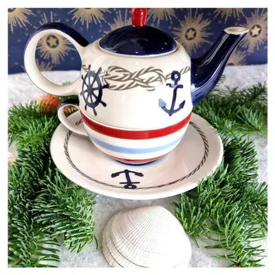 Produktbild von Teeset Silje aus Keramik, 4-teilig, Kanne: 0,4 l, Tasse: 0,2 l
