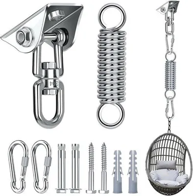 Produktbild von Famanu Plafondhaken für Hängestühle - 450 kg Tragkraft, 360° drehbar, Edelstahl