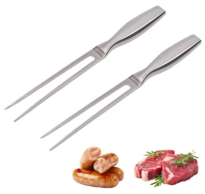 Fleischgabel-Set 2er, Edelstahl, 30 cm, Grillgabel, spülmaschinengeeignet