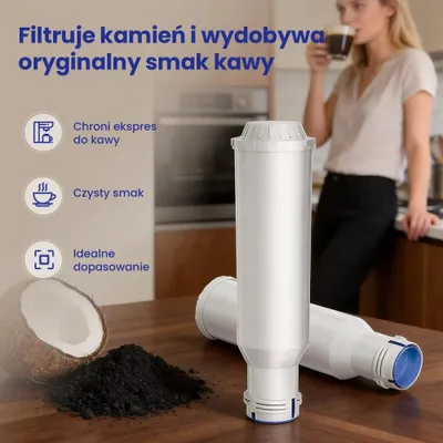 Produktbild von Wasserfilter für Kaffeemaschine - Ersatzfilter - Kompatibel mit Nivona, Krups und Bosch TCA6041/6709 - 6er-Pack