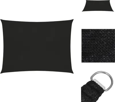 Produktbild von vidaXL Sonnensegel 160 g/m² Schwarz 3,5x4,5 m HDPE -  Sonnenschirme & Sonnenschutze