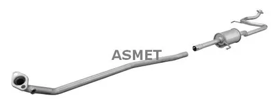 Produktbild von ASMET 20.042 Mittelschalldämpfer Schalldämpfer für TOYOTA Yaris Schrägheck (P9)