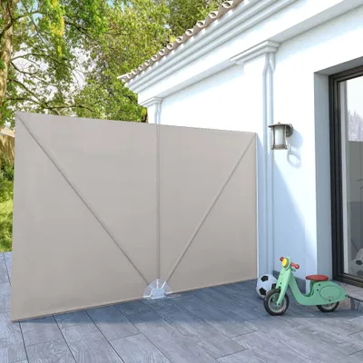 Produktbild von The Living Store Faltbarer Terrassen-Seitenfächer Creme 300×200 cm
