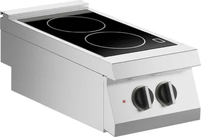 Immagine prodotto di Piano cottura elettrico in vetroVetroceramica KBS, 2 x 2,5 kW, da tavolo, dimensioni 400 x 730 x 320 mm, 400 volt.