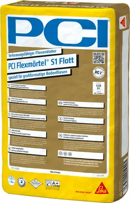 Immagine prodotto di PCI Flexmörtel® S1 Flott adesivo deformabile per piastrelle di grande formato 20 kg