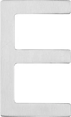 Produktbild von Hausbuchstabe E 100x2 mm Edelstahl gebürstet