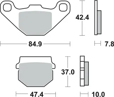 Produktbild von Bremsbeläge Bremsklötze LUCAS MCB522 für TGB Bullet Speedfight 50 KAWASAKI KMX