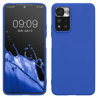 Produktbild von kwmobile Handyhülle für Xiaomi Redmi Note 11 Pro+ 5G / Note 11 Pro Plus 5G Hülle - TPU Case - Kabelloses Laden - Schutzhülle Cover in Baltik Blau