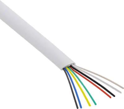Produktbild von InLine® Modularkabel, 8adrig Flachband weiß, 100m Ring