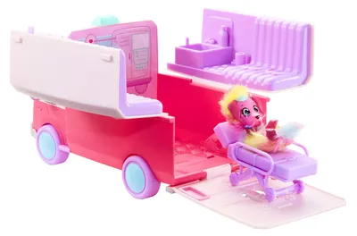 Produktbild von Little Live Scruff Surprise Pet Rescue Ambulance Spielset Miniatur-Sammelspielzeug mit exklusivem Wursthund