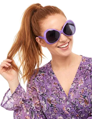 Produktbild von 70er Jahre Disco Brille lila - Einheitsgröße