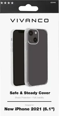 Produktbild von ViVanco™Safe and Steady, Cover, Apple, iPhone 13, 15,5 cm (6.1"), Transparent