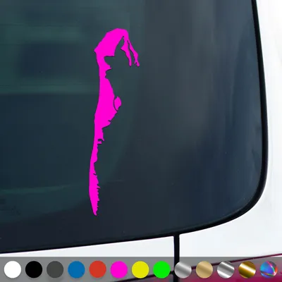 Produktbild von PantherPixel Insel Hiddensee Aufkleber Ostsee Umriss Maritim Sticker Auto Geschenkidee Farbe Neon-Pink