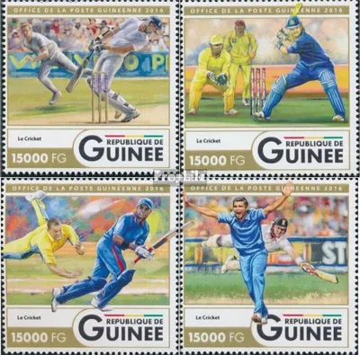 Produktbild von Briefmarken Guinea 2016 Mi 12116-12119 (kompl. Ausgabe) postfrisch Kricket