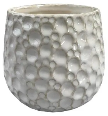 Produktbild von Provencelia Keramik Pflanzkübel Parisette j Weiß, frostbeständig, handgefertigt, glasiert, Outdoor, Garten, Terrasse, winterfest