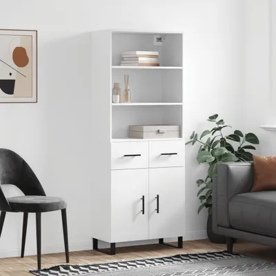 Produktbild von vidaXL Highboard Weiß 69,5x34x180 cm Holzwerkstoff