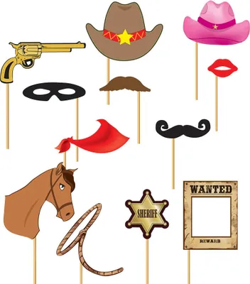 Produktbild von Foto Requisiten Wild West 12-teilig