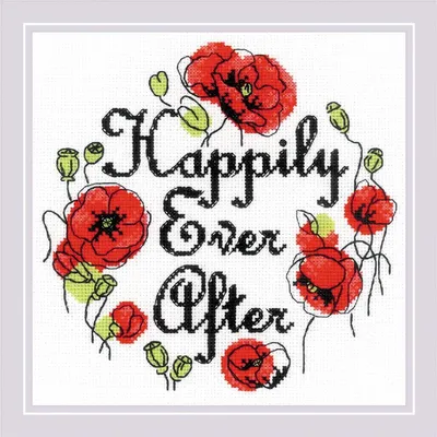 Produktbild von Riolis zestaw do haftu krzyżykowego "Happily Ever After", 20x20cm