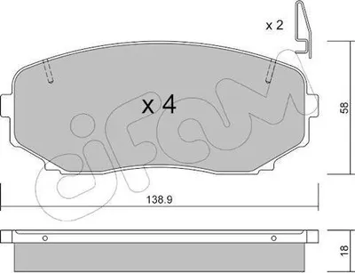 Produktbild von CIFAM Bremsbeläge Satz Vorne Bremsklötze für MAZDA CX-5 (KF) 822-872-0