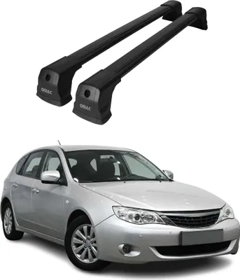 Image de Barres de Toit Transversales pour Subaru Impreza 3 2007-2012 Hayon 3 Portes Noir