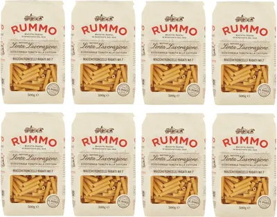 Produktbild von 8er-Pack Rummo Pasta Maccheroncelli N°7,Italienische Nudeln aus Hartweizengrieß,Italienische Pasta 500g