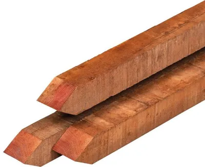 Productafbeelding van Paal hardhout met punt 4,0x4,0x60 cm Tuindeco