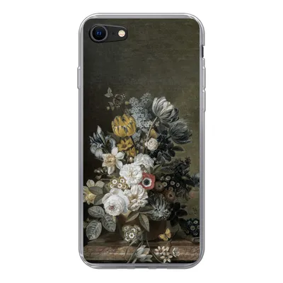 Produktbild von MuchoWow® Handyhülle Schutzhülle Hülle für iPhone SE 2022 Stilleben mit Blumen - Alte Meister - Malerei Silikon Softcase Handy Hülle - Schutzhülle
