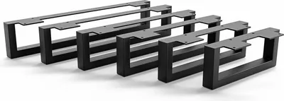 Produktbild von HEVVA - 10 cm hohe Möbelfüße GRAZ - 20 cm Tiefe, Schwarz, 1 Stück