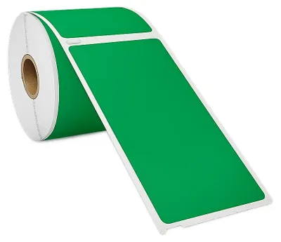 Produktbild von Dymo 99014 Grüne kompatible Etiketten - 101 mm x 54 mm - 220 Etiketten - Permanent - S0722430, KI-generiertes Bild