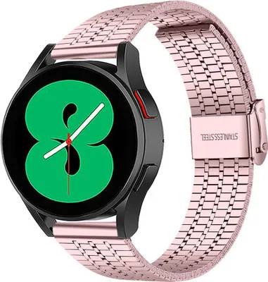 Produktbild von Strap-it Luxus-Uhrenarmband aus Edelstahl – Samsung Galaxy Watch 7 (40 & 44 mm) / Watch 6 (Classic) / Watch 5 (Pro) / Watch 4 (Classic) / FE – Metallarmband Galaxy Watch – Pink