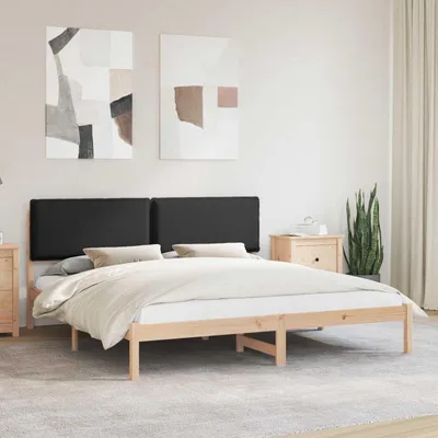 Obrázek produktu pro Maison Exclusive – postel s čalouněným čelem, černá, 200 x 200 cm