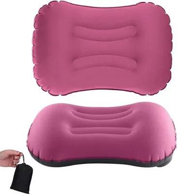 Produktbild von Famanu Camping-Reisekissen 2er Set - Ultraleicht und Kompakt (Rosa Rot)